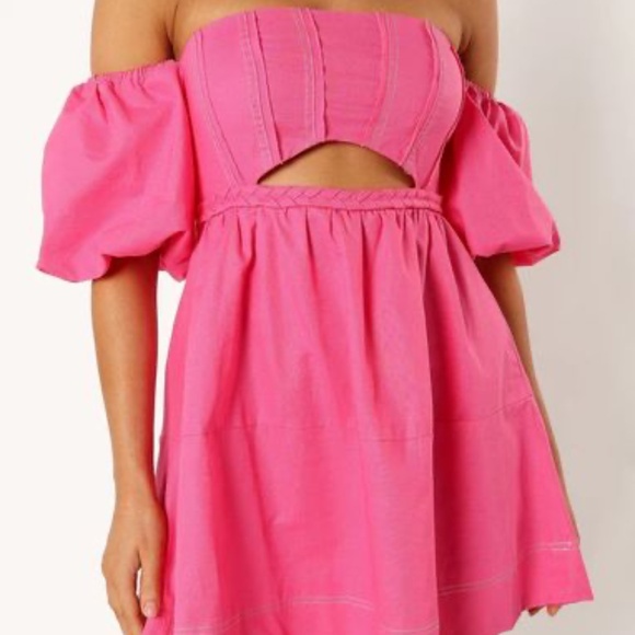 Petal & Pup Pink Off-Shoulder Blouse - Picture 1 of 6